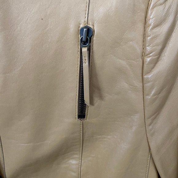 Akris Punto via Saks Jandel Leather jacket, shell, and slacks. - Picture 6 of 16